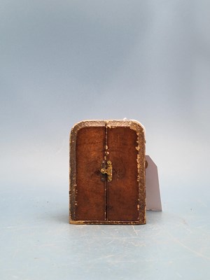 Lot 954 - A cased miniature carriage timepiece housed in...