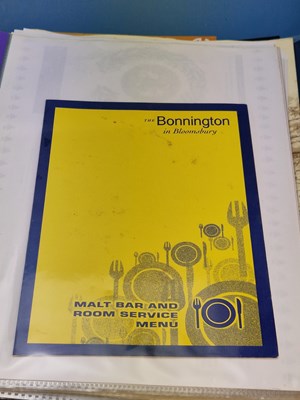 Lot 7 - Menus - A group pertaining to modern hotels,...
