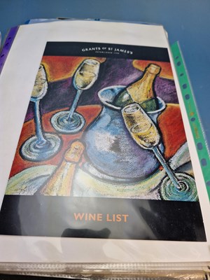 Lot 8 - Menus - A group pertaining to Beverages, to...