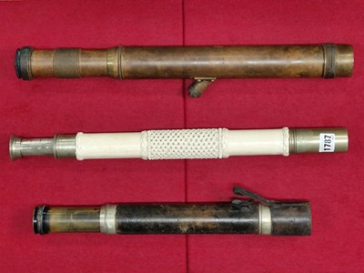 Lot 1787 - A William Ottway Royal Naval telescope, A...
