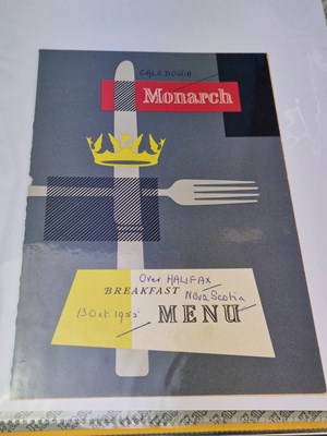 Lot 17 - Menus - A group pertaining to Air Lines, to...