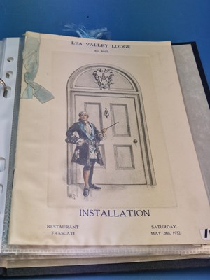 Lot 26 - Menus - A group pertaining to Installation...