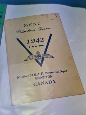Lot 29A - Menus - A group pertaining to World War II...