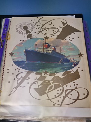 Lot 34 - Menus - A group pertaining to Cruise Liners,...