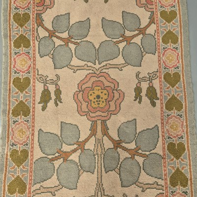 Lot 1001 - C.F.A. Voysey, A hand-woven rose pattern...