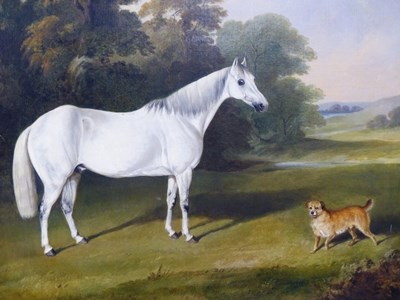 Lot 985 - Edwin Moseley Fox (1805- 1870) White horse and...