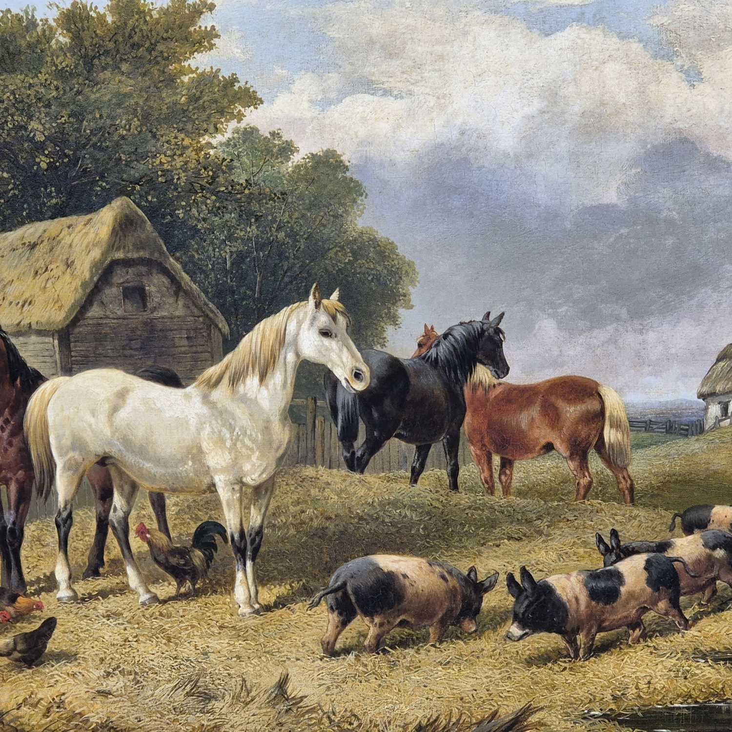 Lot 1294 - John Frederick Herring (1795-1865), horses,...