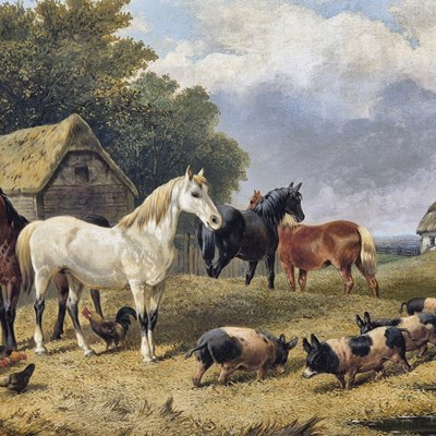 Lot 1294 - John Frederick Herring (1795-1865), horses,...