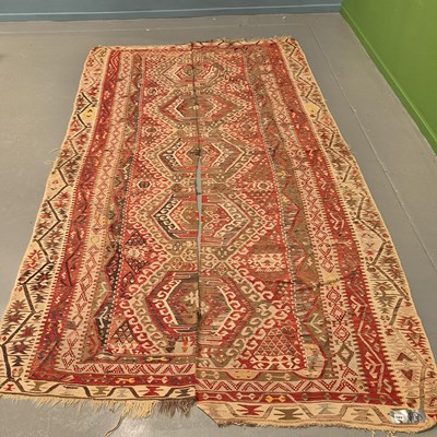 Lot 589 - An antique Turkish anatolian kelim, W 368 x L...