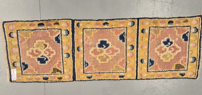 Lot 572 - An antique Tibetan runner, L 196 W 63cms