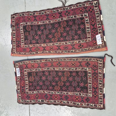 Lot 577 - A pair of large flat woven tribal Belouch...