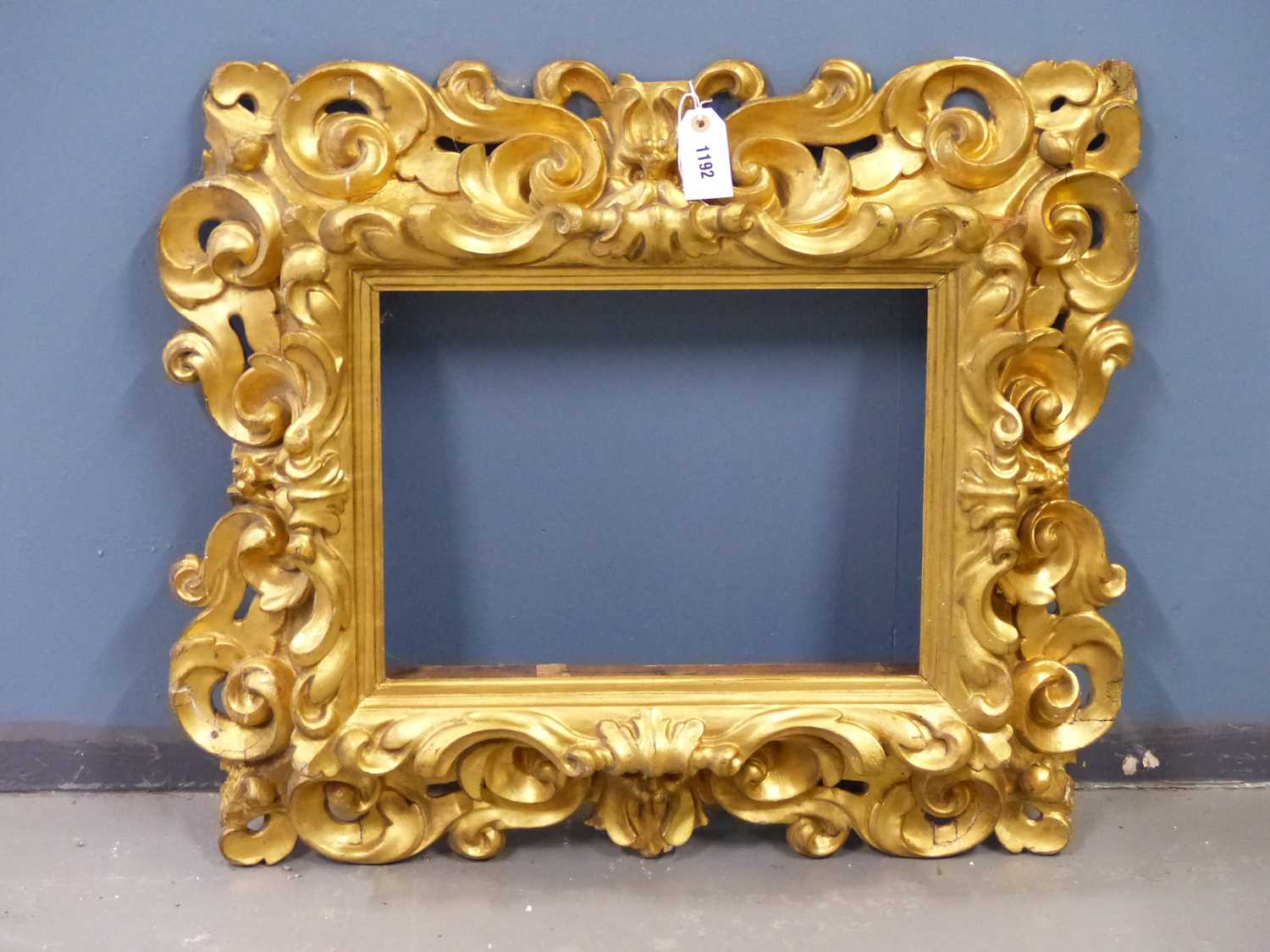 Lot 1192 - An early Italian carved giltwood baroque