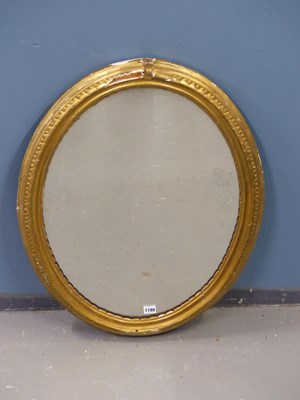 Lot 1199 - A pair of 19th Century oval giltwood frames...