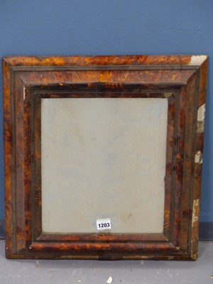 Lot 1203 - An antique Dutch style tortoiseshell  frame...