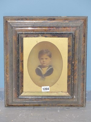 Lot 1204 - Three antique Dutch style tortoiseshell frames....
