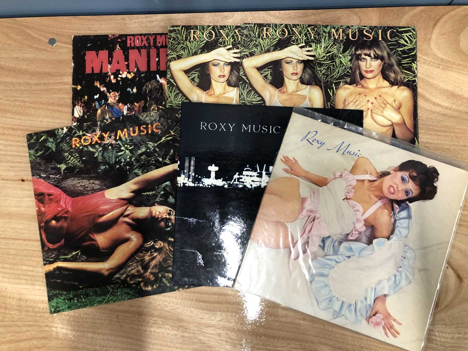 Lot 7 - Roxy Music - 6 LP Records; Roxy Music 1st LP...