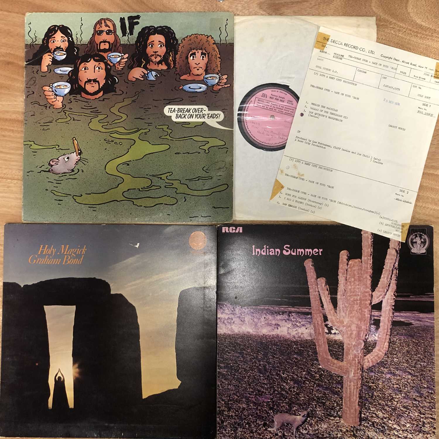 Lot 8 - 3 Rare Prog/Psychedelic LP Records; Indian...