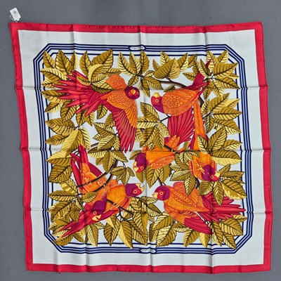 Lot 1505a - A Hermes Foulard Les Perroguet 100 % silk...