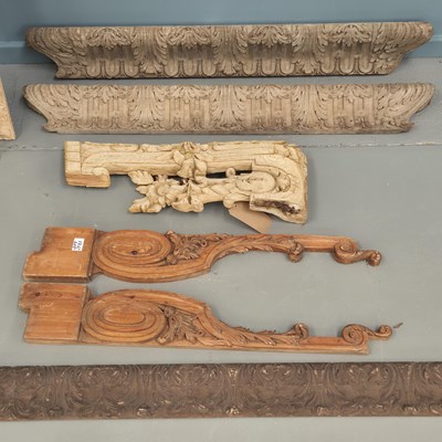 Lot 1212 - A group of antique and later carved...