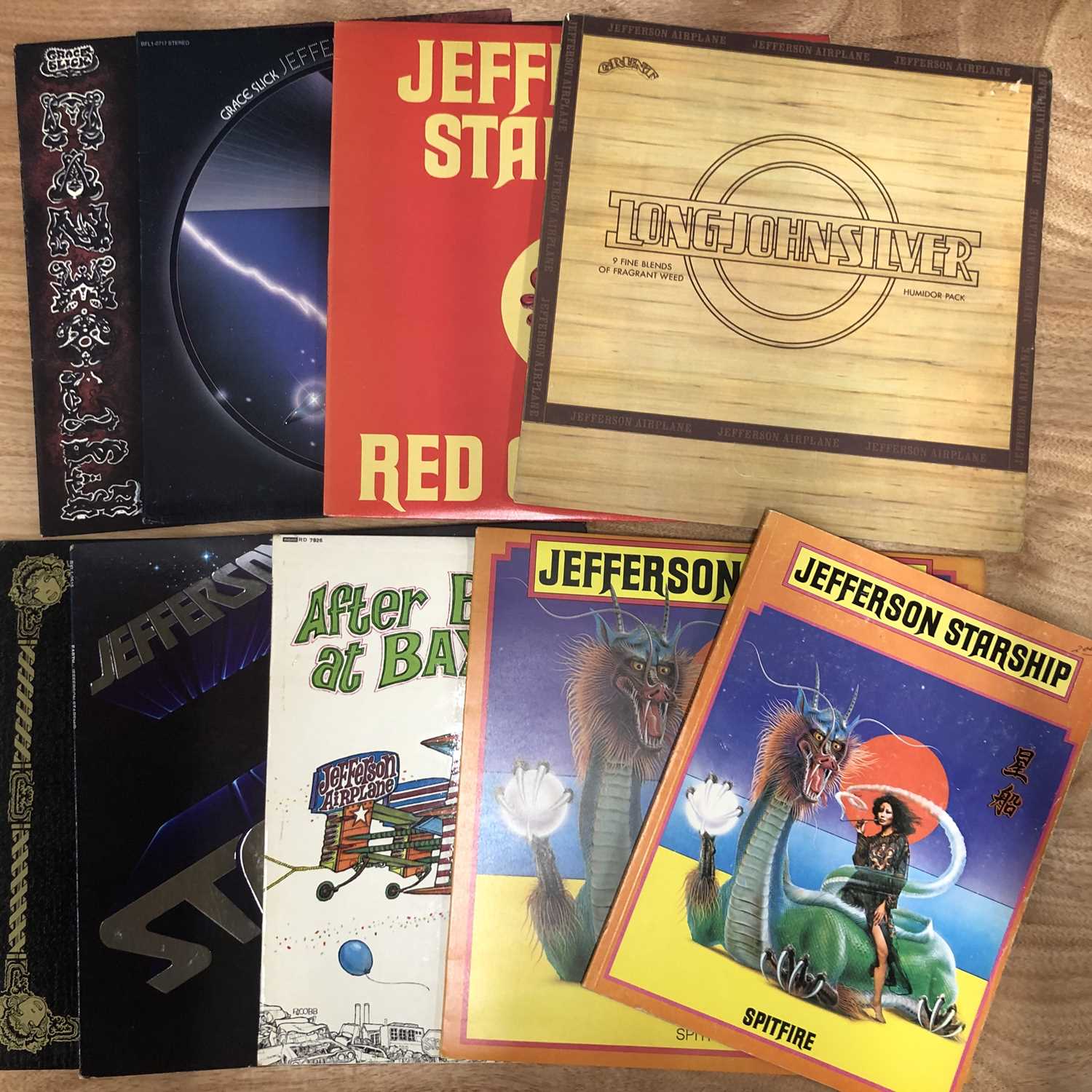 Lot 15 - Jefferson Starship / Airplane - 8 LP Records &...