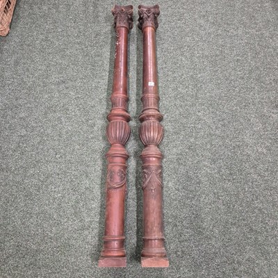Lot 1213 - A pair of 19th Century carved mahogany...