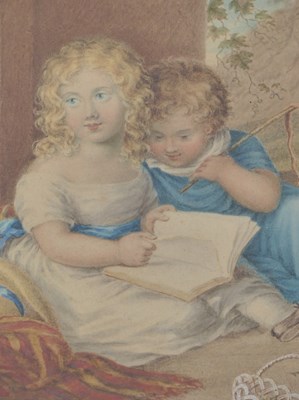Lot 539 - Richard Westhall (1765-1836) two children...