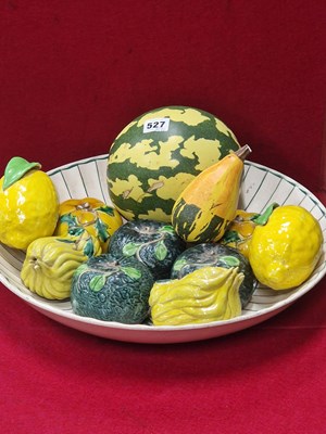 Lot 527 - A group of Vintage pottery polychrome models...