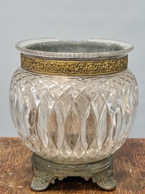 Lot 495 - A pair of mid-19th Century cut crystal ormolu...