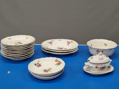 Lot 497 - An assembled part set of antique Vienna...