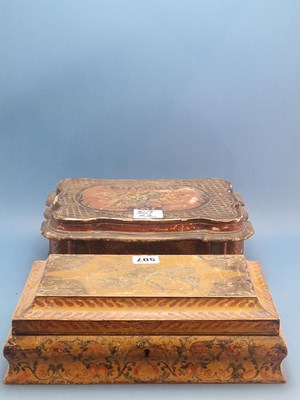 Lot 507 - Two antique Italian Rococo-style decorated...