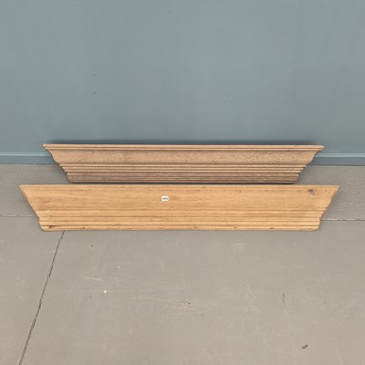 Lot 1215 - Two vintage bleached oak pelmets (2)