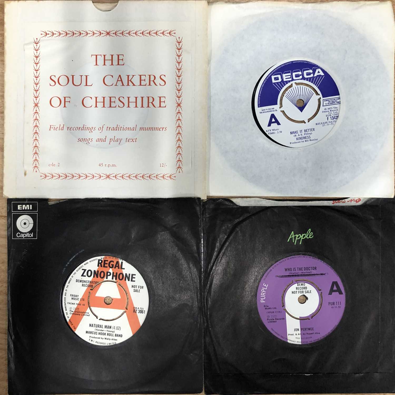 Lot 17 - 4 Promo 7" Single Records; Jon Pertwee - Who...