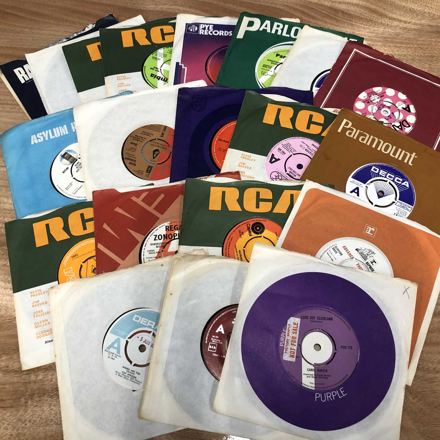 Lot 18 - 23 Promo 7" Single Records; Carol Hunter -...
