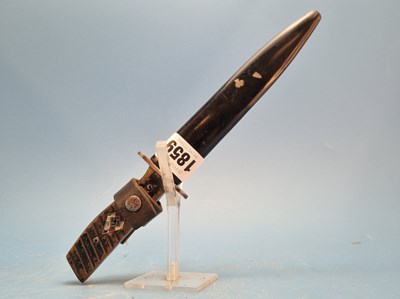 Lot 1859 - A Hitler youth dagger with a wooden handle and...