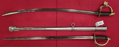 Lot 1862 - An American civil war sabre, the blade stamped...