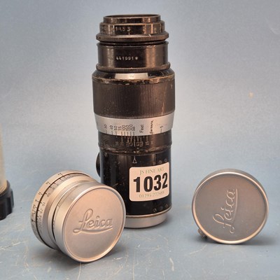 Lot 1032 - Two vintage Leica camera lenses