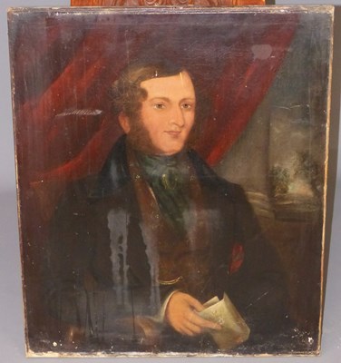 Lot 813 - Victorian school, portrait of a gentleman...