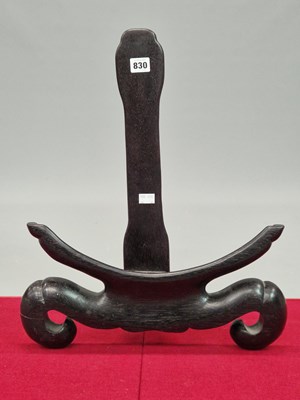 Lot 830 - A Chinese hardwood (possibly zitan) dish stand,...