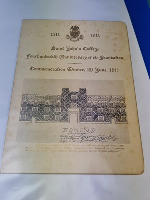 Lot 53 - Menus - A group pertaining to Universities II,...