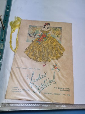 Lot 55 - Menus - A group pertaining to Ladies festivals,...