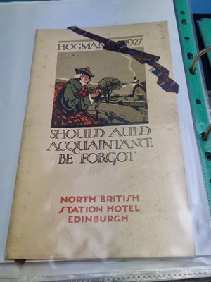 Lot 56 - Menus - A group pertaining to the Railway, to...