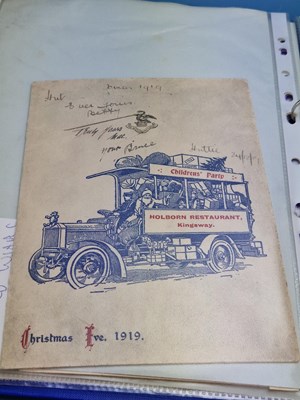 Lot 57a - Menus - A group pertaining to Holborn...