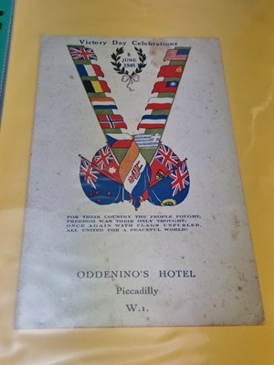 Lot 58a - Menus - A group pertaining to World War II...