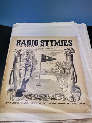 Lot 60 - Menus/Ephemera - A group pertaining to...