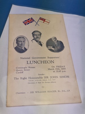 Lot 62a - Menus/Ephemera - A group pertaining to...