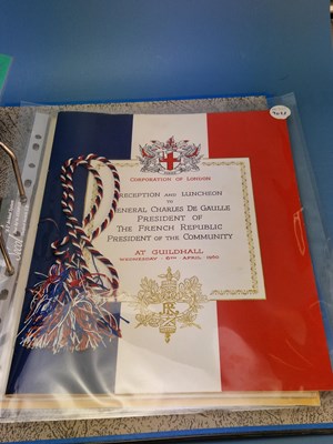 Lot 66 - Menus/Ephemera - A group pertaining to...