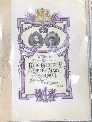 Lot 68 - Menus/Ephemera - A group pertaining to Royalty...