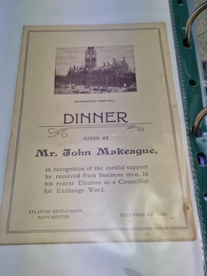 Lot 73 - Menus/Ephemera - A group pertaining to...