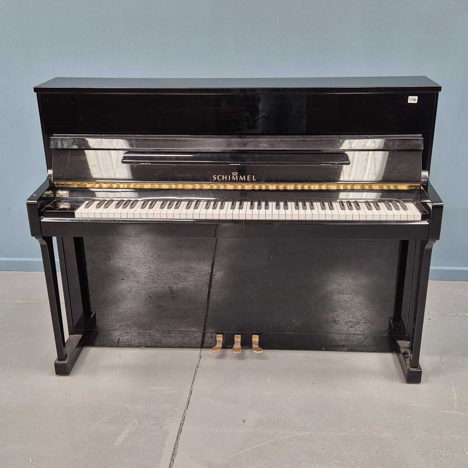 Lot 1796 - A Vintage Schimmel 272-786 upright piano with...