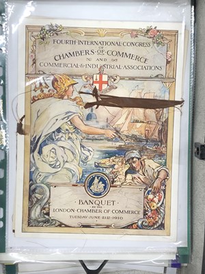 Lot 73a - Menus/Ephemera - A group pertaining to...